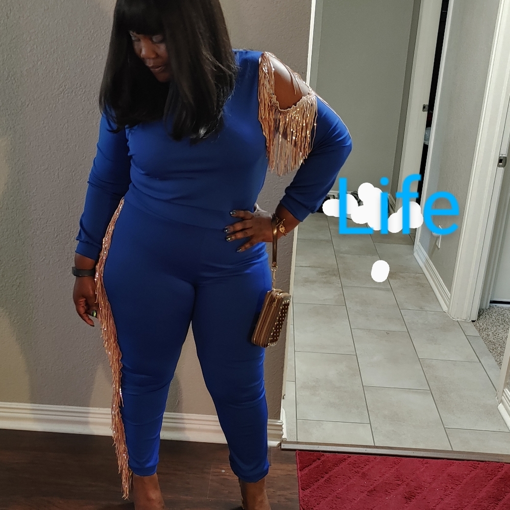 Two piece pants suit